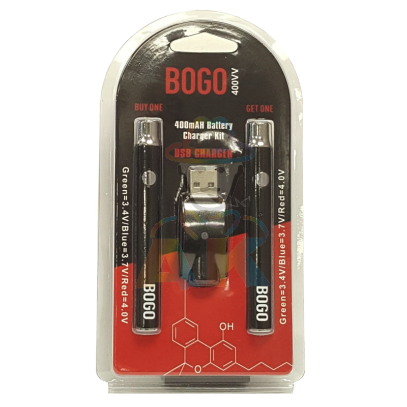 VAPE BATTERY BOGO 400 MAH CE3 2PCS CHARGER KIT