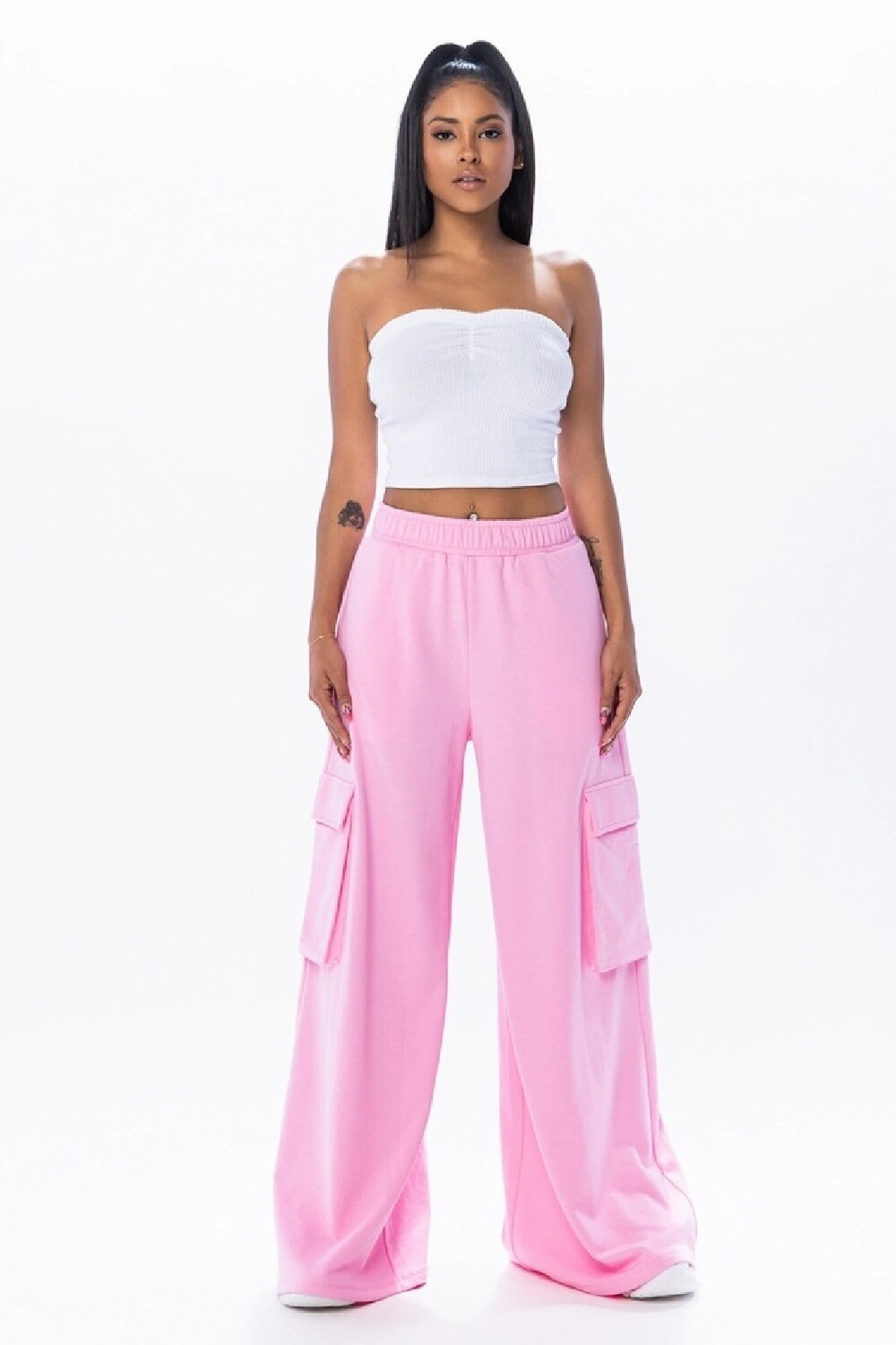 Shane Wide Leg Cargo Sweatpants