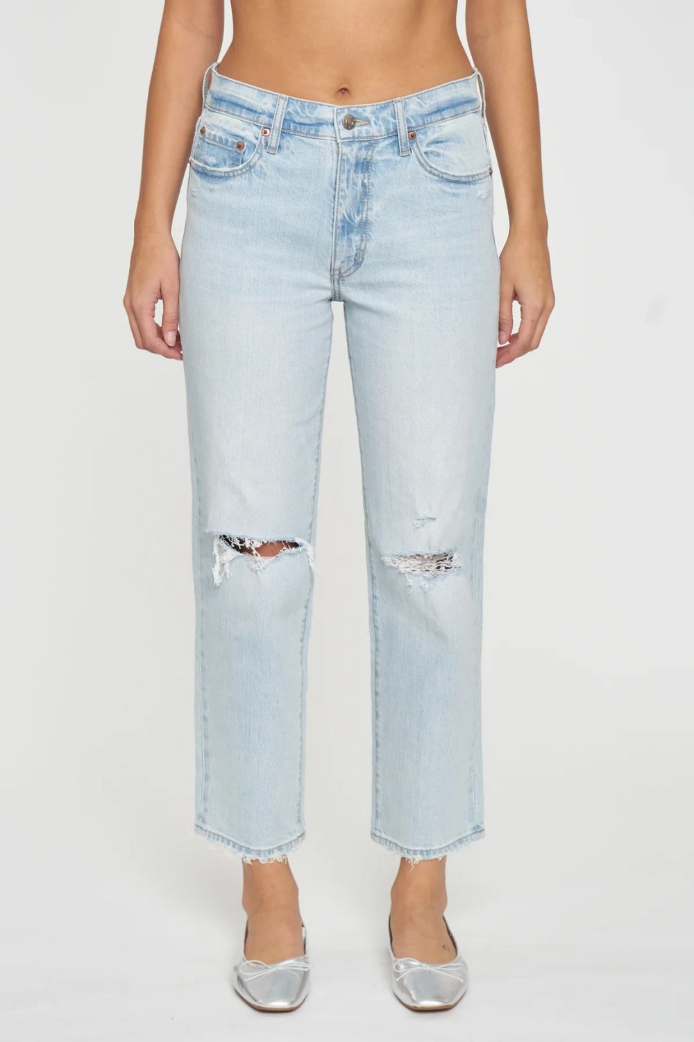 Backstage Mid Rise Straight Gifted Distressed