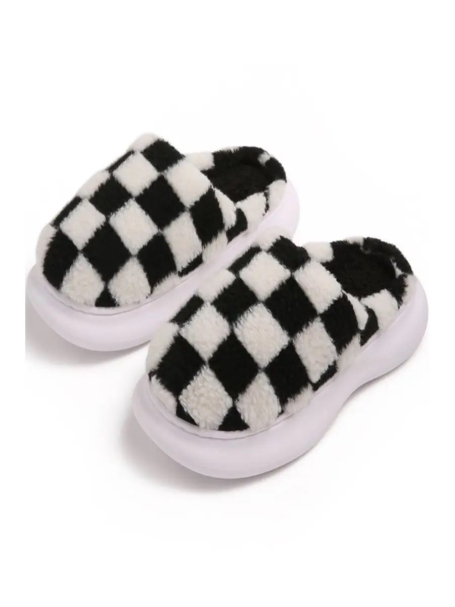 Checked Out Platform Slippers