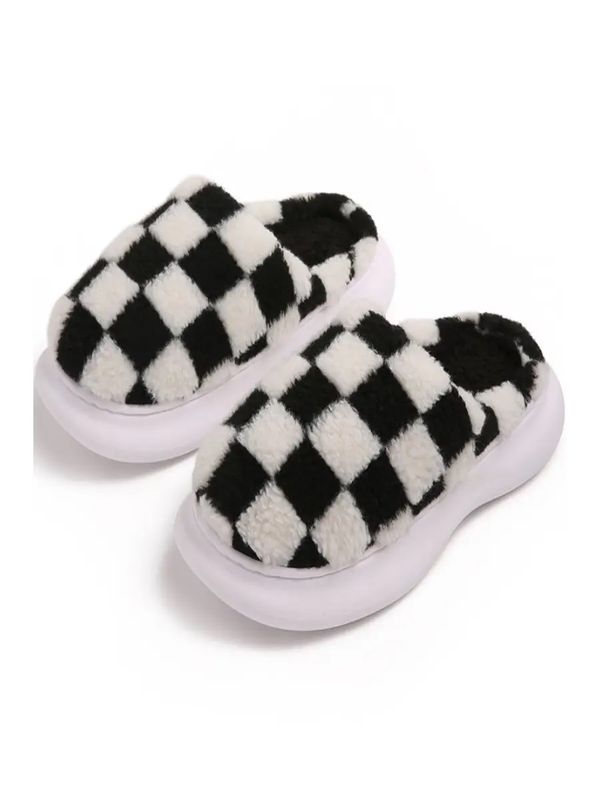 Checked Out Platform Slippers