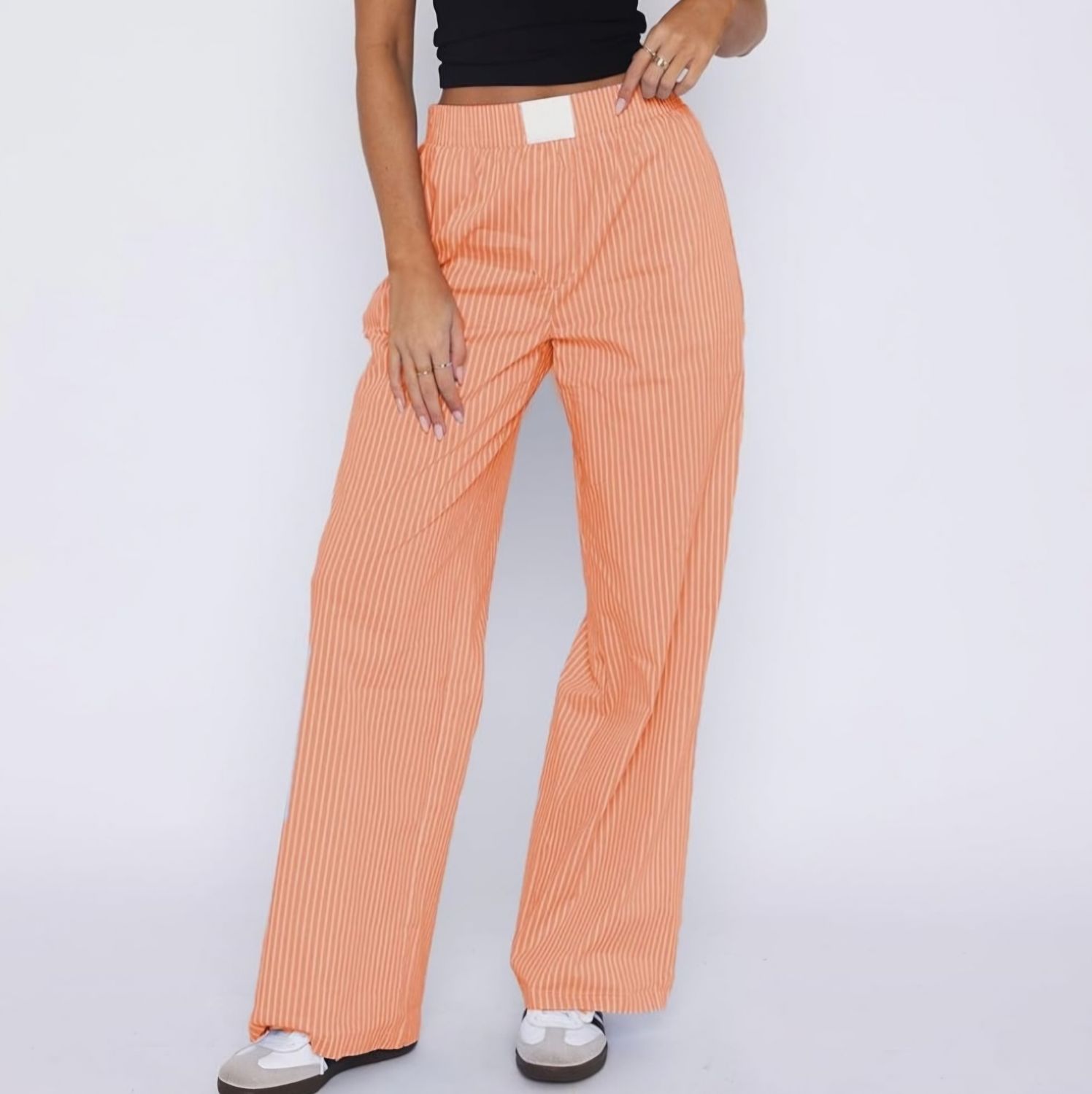 Brunch Please Striped BF Pants