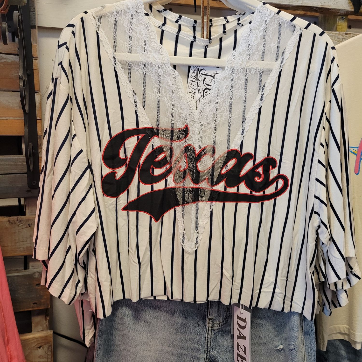 Texas Lace Cropped Jersey