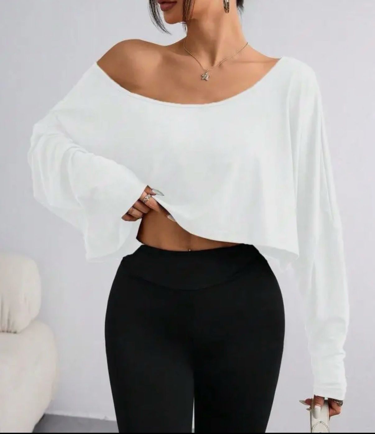 One Shoulder Oversized Top