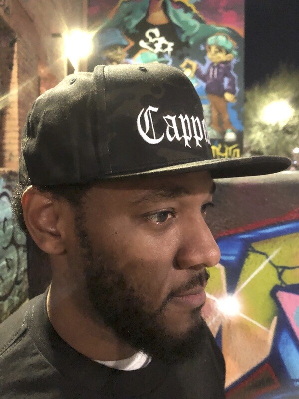 Camo snapback cap "Old E"