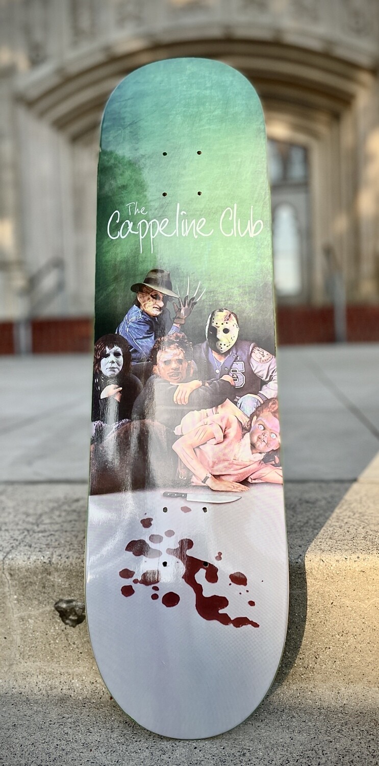 Horror series "The Cappeline club" skateboard deck