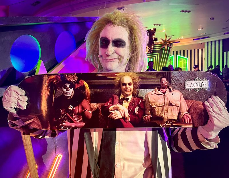 Beetlejuice series "Waiting room" skateboard deck