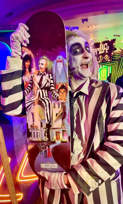 Beetlejuice series "Celebration" skateboard deck