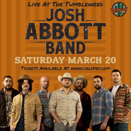 Josh Abbott Band - Saturday March 20 2021 Josh Abbott Band - Saturday March 20 2021