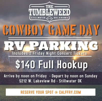 Cowboy Game Day RV Parking (FULL HOOKUP) Oklahoma State Vs. Iowa State November 12, 2022 
