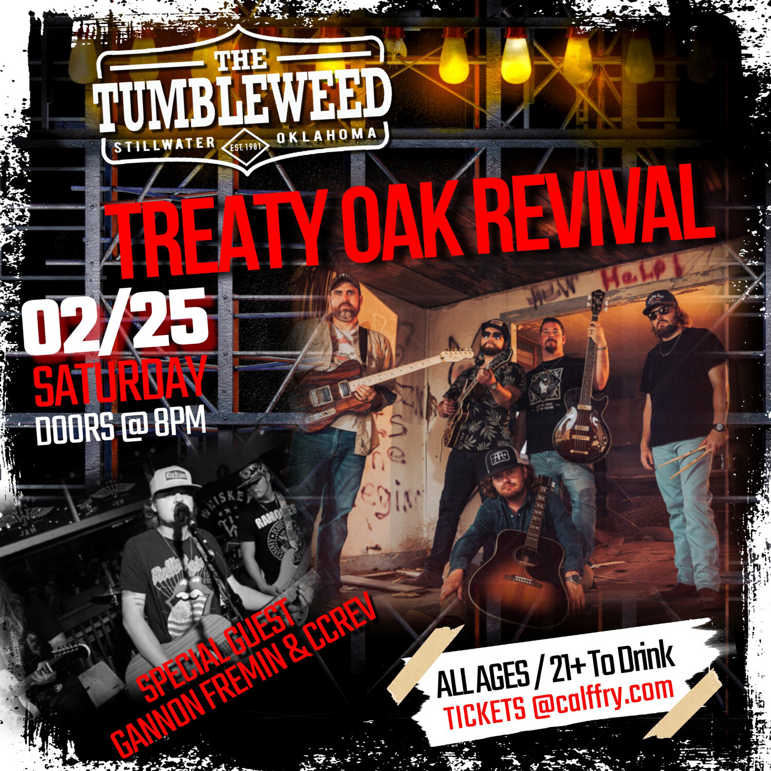 Treaty Oak Revival W/ Gannon Fremin & CCREV Saturday February 25