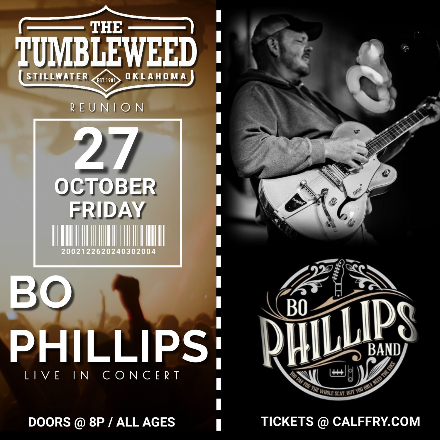 Bo Phillips Band- Friday, October 27th 2023