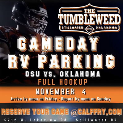Cowboy Game Day RV Parking (FULL HOOKUP) Oklahoma State Vs. Oklahoma November 4, 2023