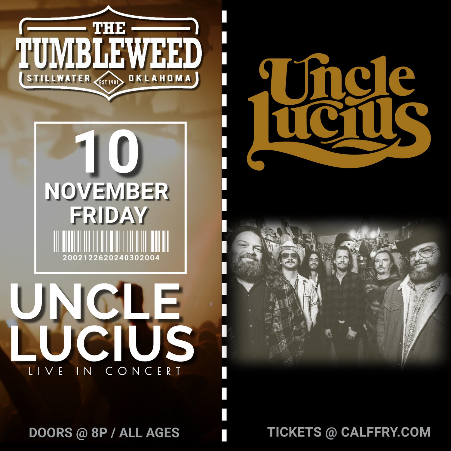 Uncle Lucius- Friday, November 10th 2023