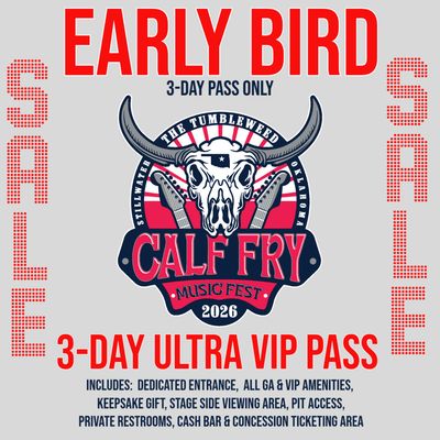 Early Bird - Calf Fry 2026/ 3-Day Ultra VIP Pass