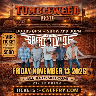 The Great Divide - VIP TABLE - Friday, November 13 2026