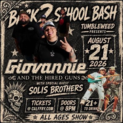 Giovannie &amp; The Hired Guns- Friday August 21, 2026