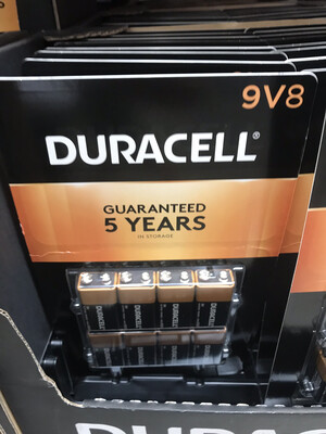 Duracell 9V Batteries 8 Ct