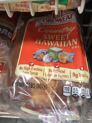 Oroweat Sweet Hawaiian Loaves 2 Packs