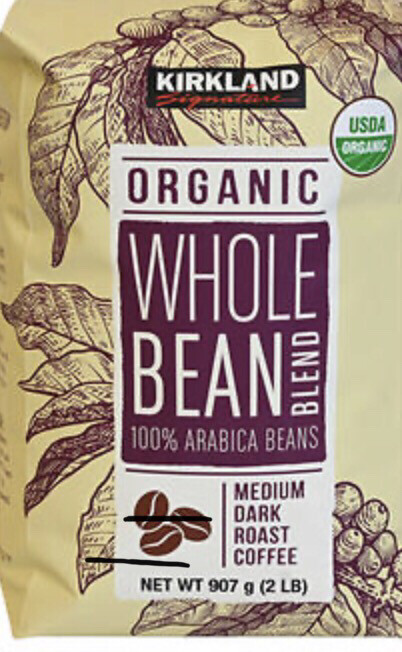 Kirkland organic Whole Bean Coffee - Dark Roast 2 Lb