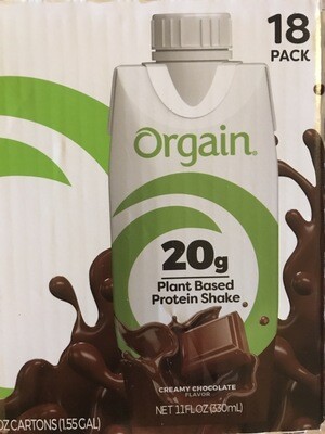 Orgain On The Go Protein Shakes - Chocolate - 18 Pack