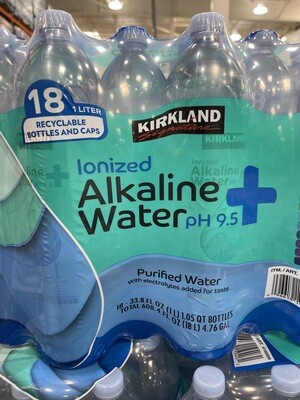 Kirkland Ionized Alkaline Water 18 X 1 Liter Bottles