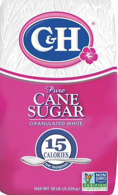 C&H Pure Cane Granulated White Sugar 10 lb