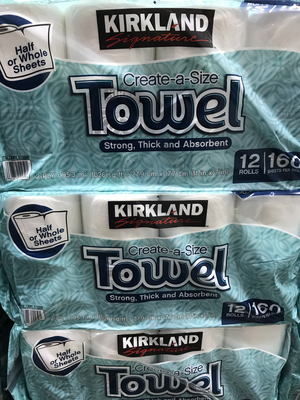Kirkland Signature Create-A-Size Towels, 12 Rolls