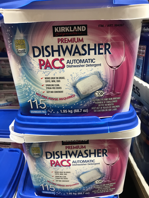 Kirkland Signature Dishwasher Pacs, 110 ct