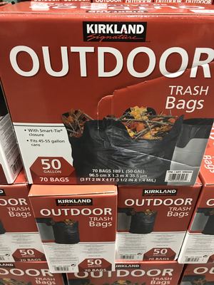 Kirkland Signature Outdoor Trash Bags, 70 x 50 gal