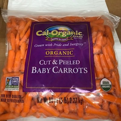Organic Peeled Carrots, 5 lbs