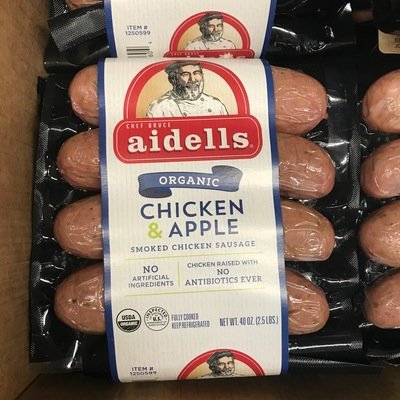 Aidels Organic Chicken and Apple Sausages