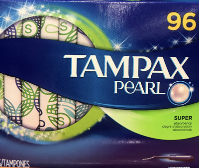 Tampax Pearly Super Absorbency Unscented Tampons 96 ct