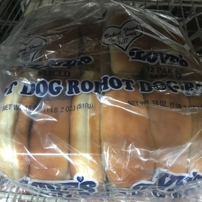 Love's Bakery 6" Hot Dog Rolls 12 ct