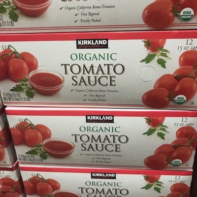 Kirkland Signature Organic Tomato Sauce, 12 x 15 oz