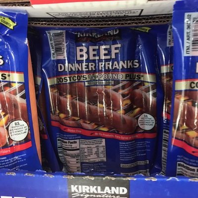 Kirkland Signature Beef Dinner Franks, 61 oz