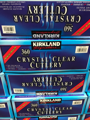 Kirkland Signature Crystal Clear Cutlery, 360 ct 360 ct