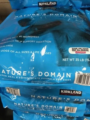 Kirkland Signature Natures Domain Salmon & Sweet Potato Dog Food, 35 lb