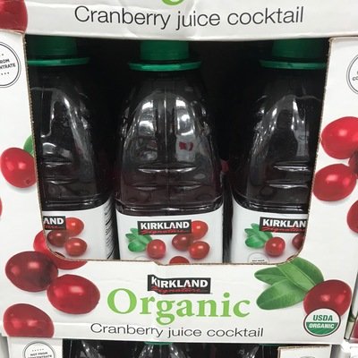 Kirkland Signature Organic Cranberry Juice Cocktail, 2 x 96 oz