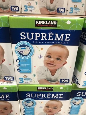 Kirkland Signature Supreme Diapers Size 3 - 198 ct