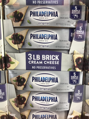 Philadelphia Block Of cream cheese 3 lbs