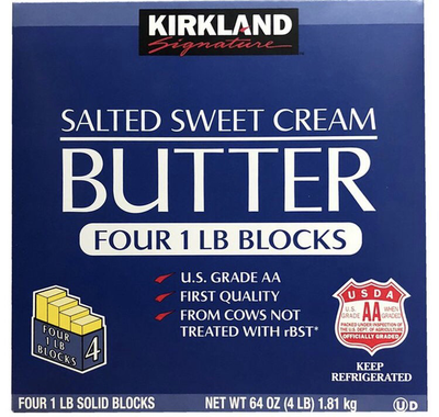 Kirkland salted Butter - 4 x 1 lb