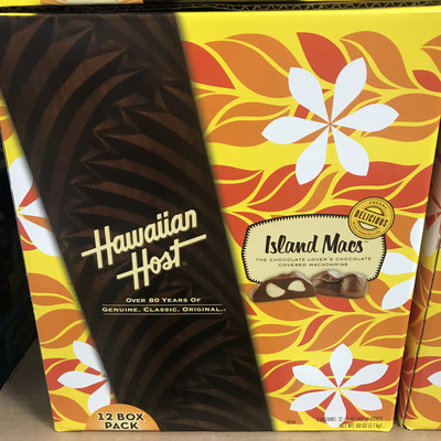 Hawaiian Host Chocolate Covered Macadamia Nuts 12 boxes at 5 oz