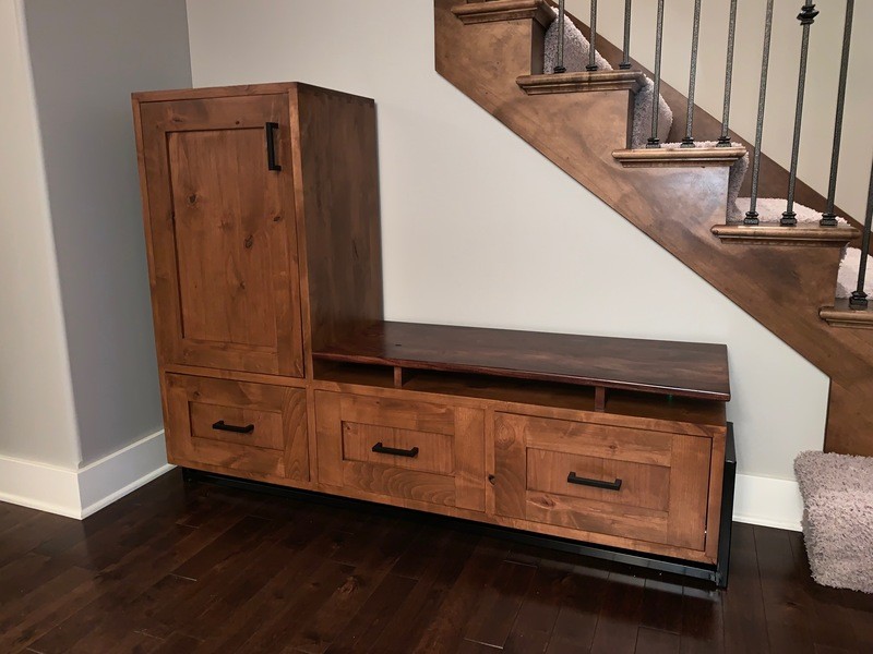 Stair Hall Tree with Bench