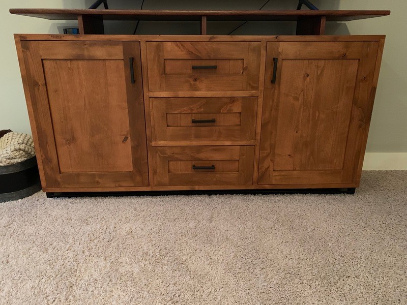 Handmade Custom Built Entertainment Cabinet