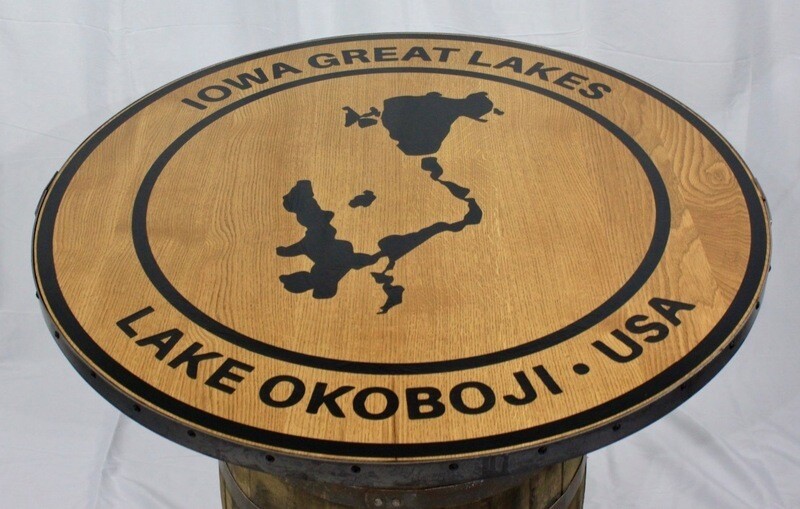 Okoboji Whiskey Barrel Pub Table