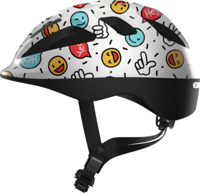 ABUS Smooty 2.0 Helmet - White Smiley 850396-04-M