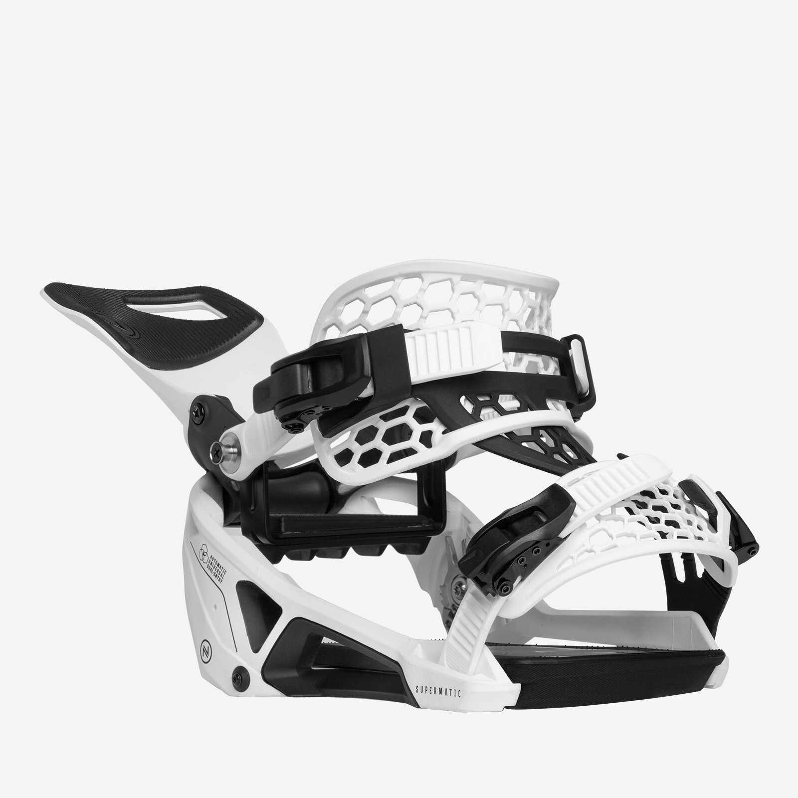 2024 Nidecker Supermatic Snowboard Binding - White 2024 Nidecker Supermatic Snowboard Binding - White