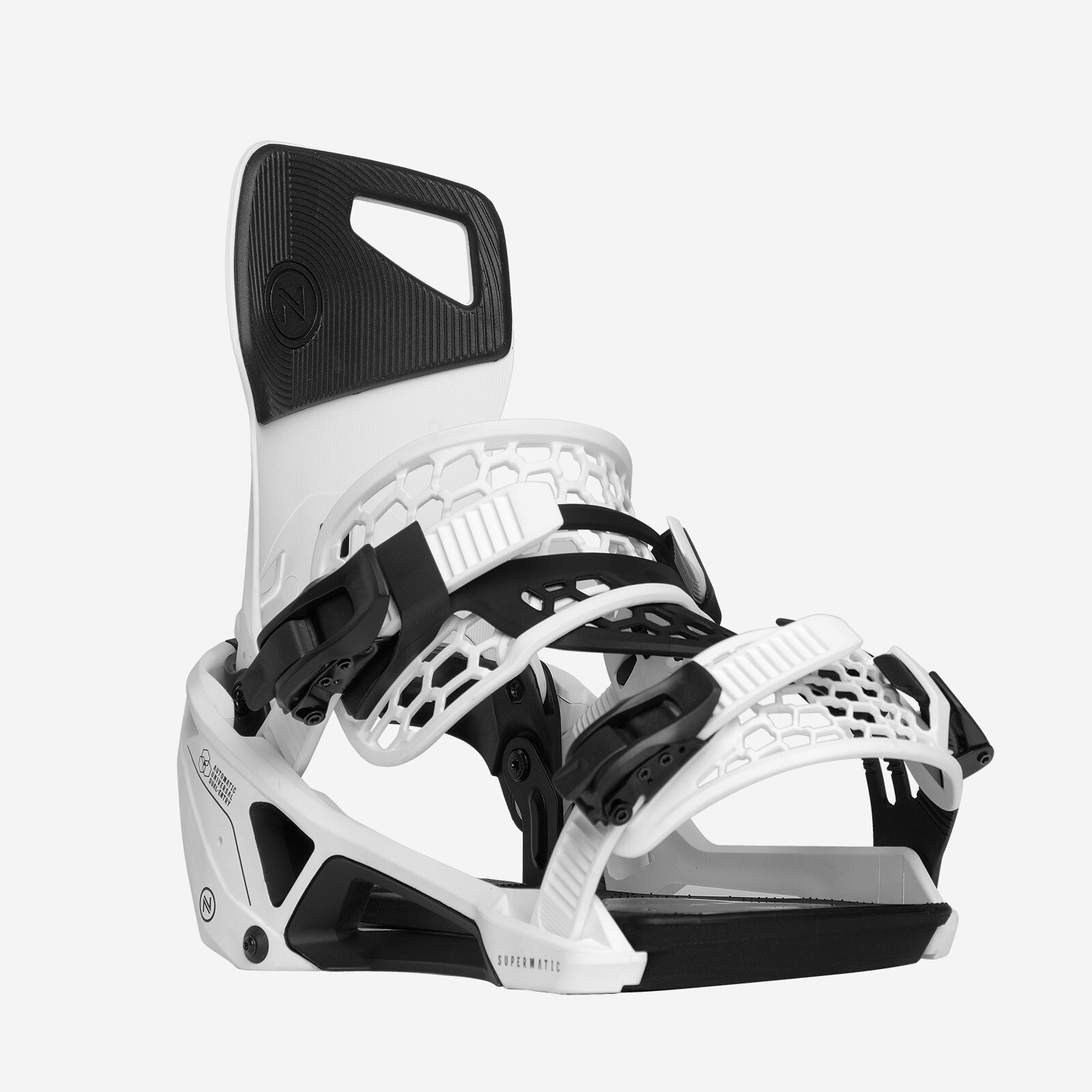 2024 Nidecker Supermatic Snowboard Binding - White 2024 Nidecker Supermatic Snowboard Binding - White