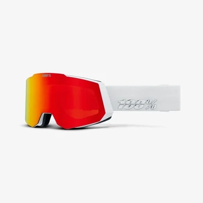 100% SNOWCRAFT HiPER Goggle White/Red Mirror Red Lens 51001.0004